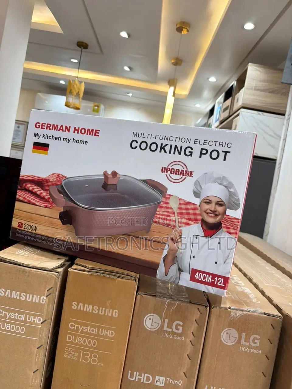 High Efficiency 40cm Multi-Function Fast 12l Electric Cooking Pot
