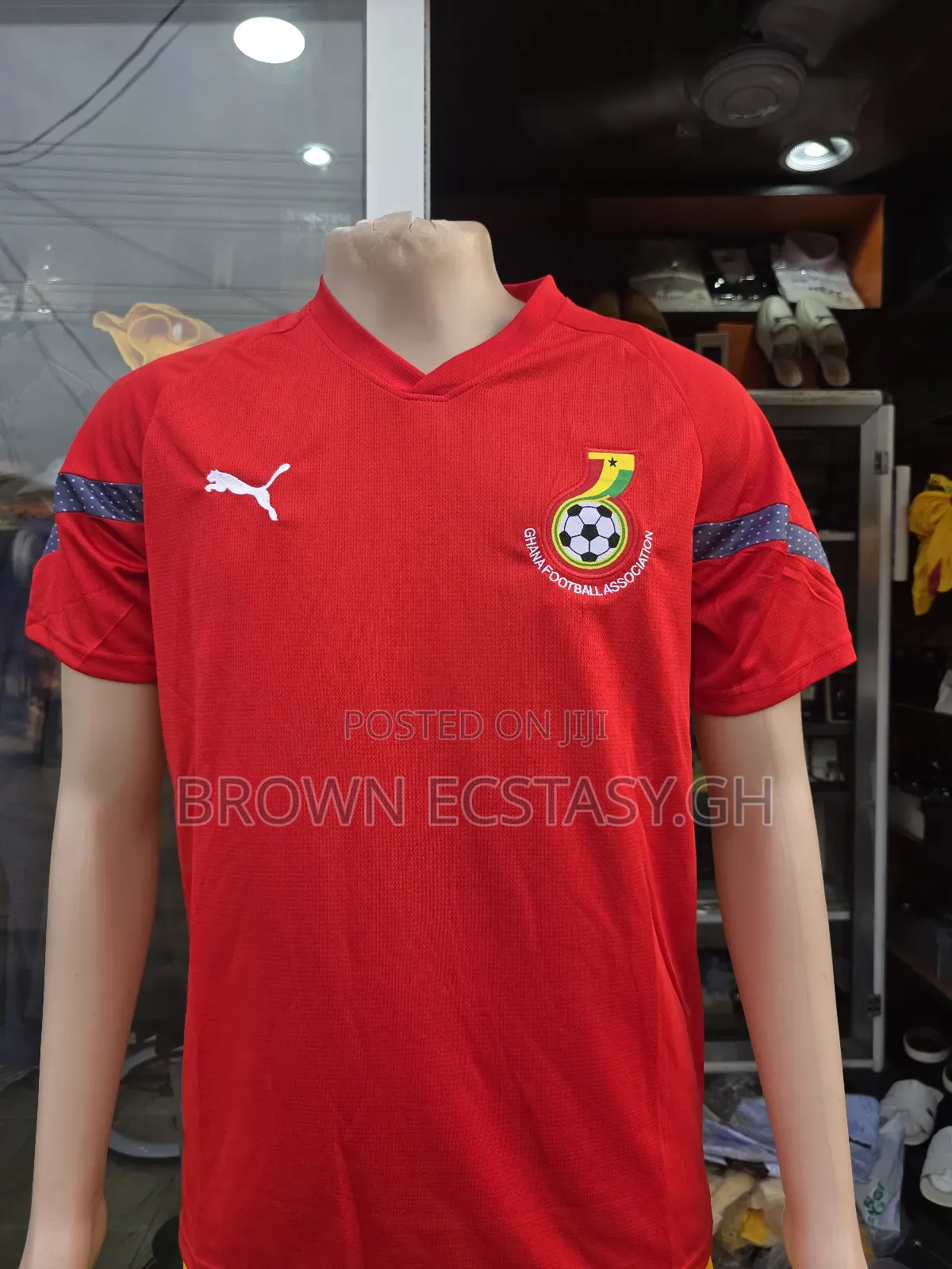 Ghana Puma Jersey Top and Shorts (Available in Black or Red)