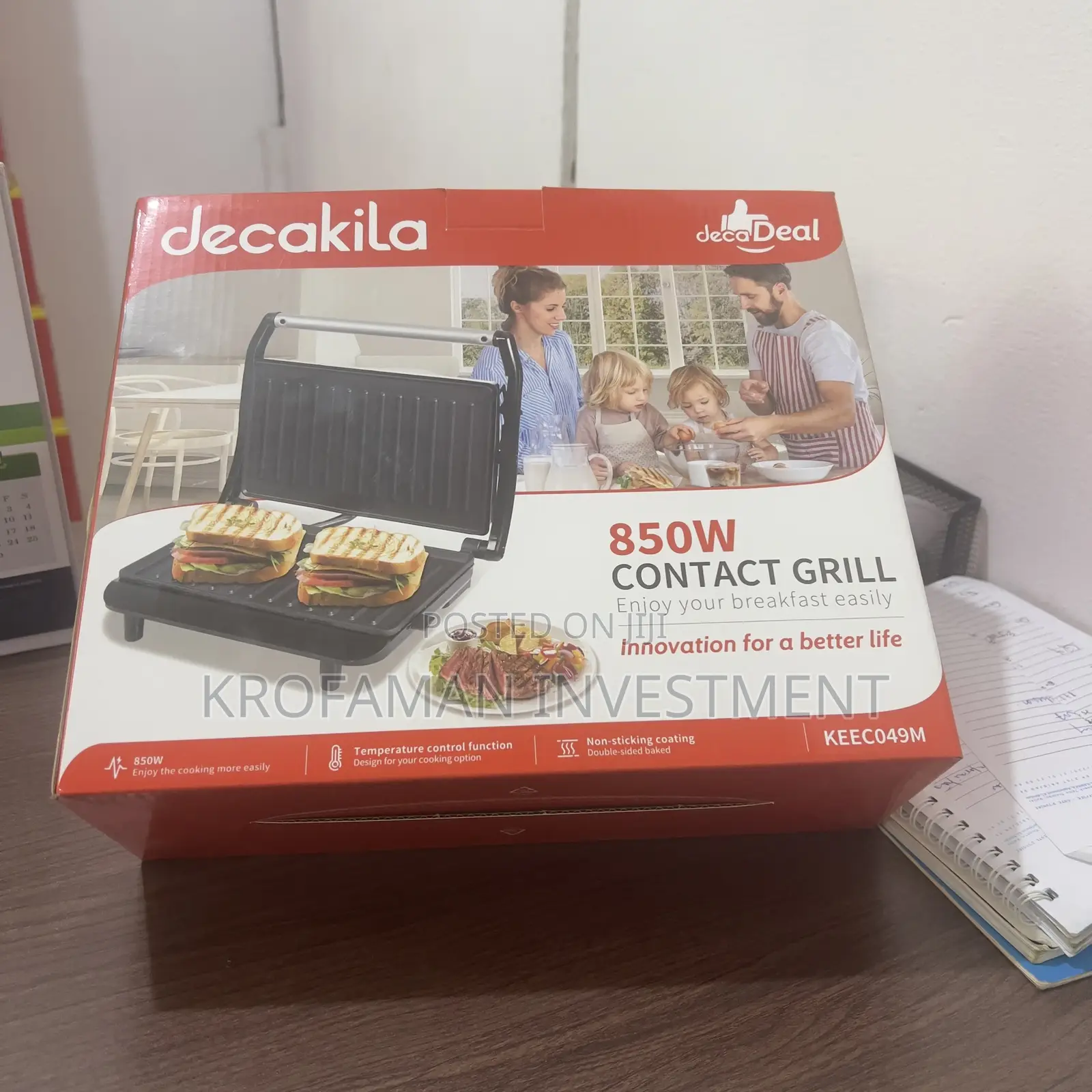 Decakila Keec049m Contact Grill – 850w