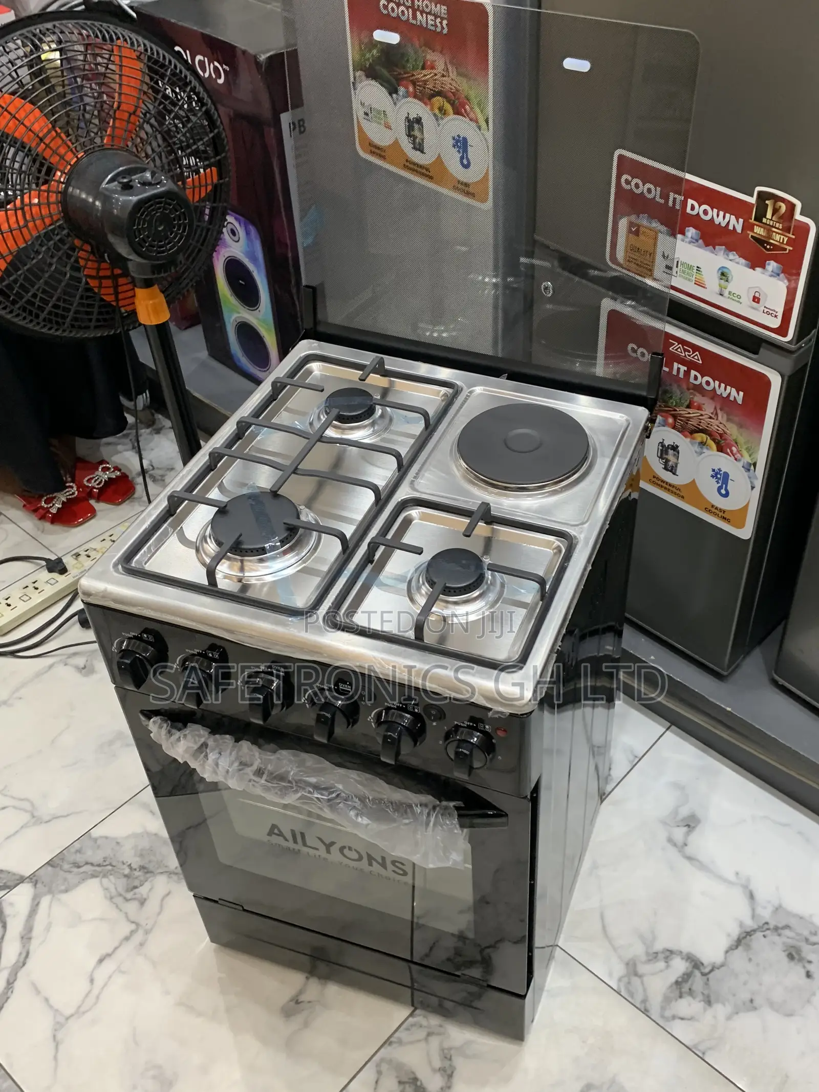 Just Purchase Black 50x50 3 Gas 1 Electric Ailyons Cooker