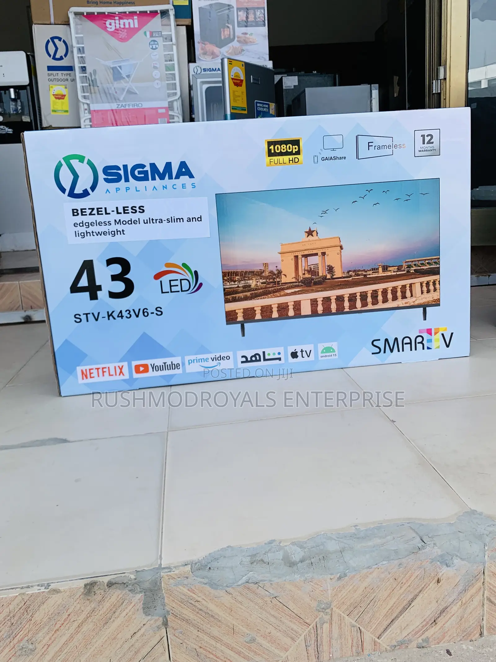 Sigma 43" Frameless Fhd Smart Android Tv (Stv-k43v6-s)