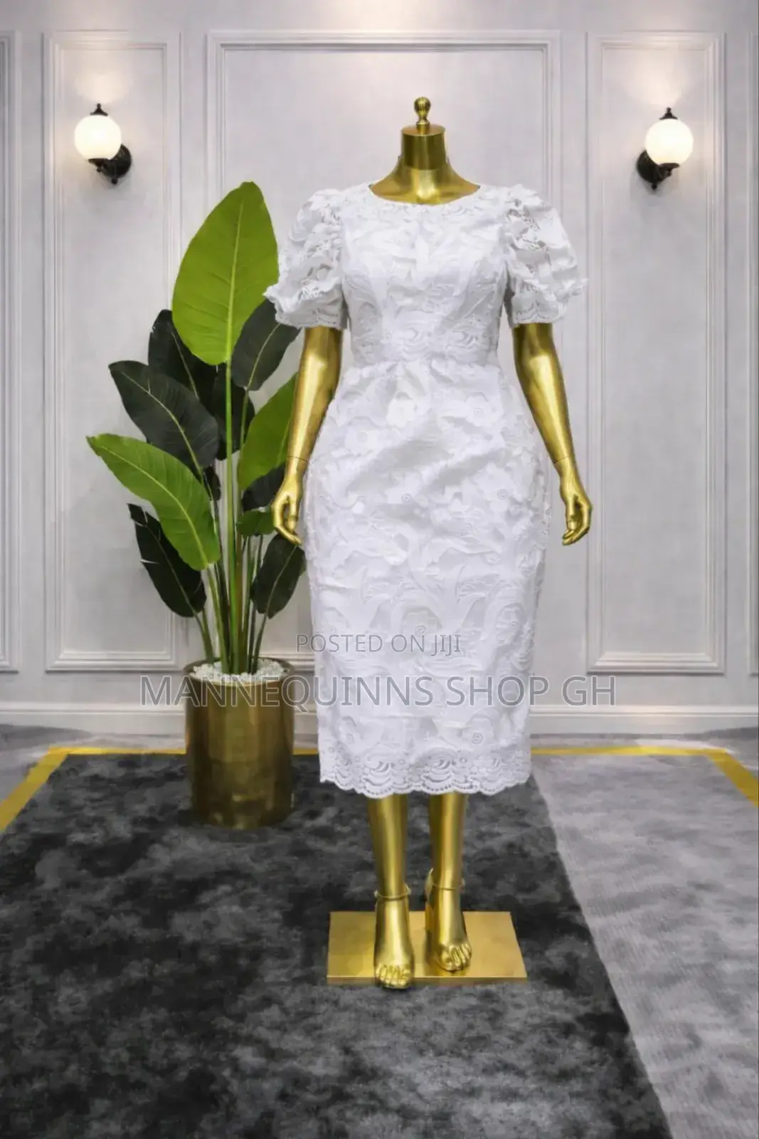 White Quality Lace Dress Available