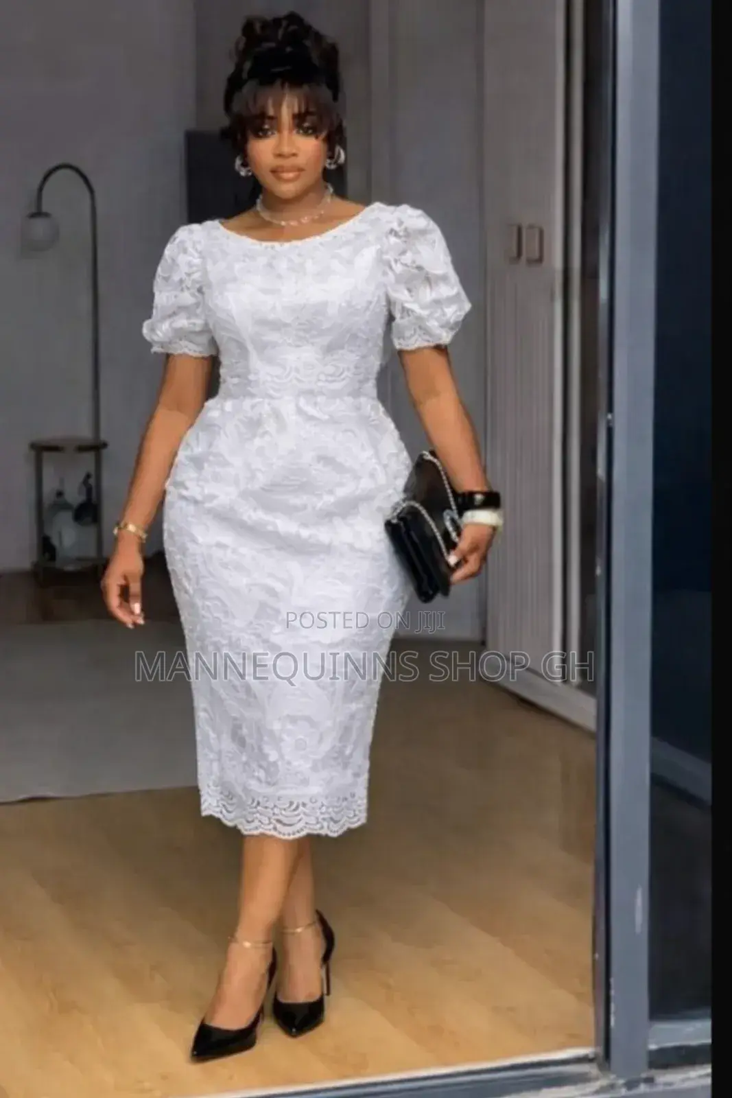 White Quality Lace Dress Available
