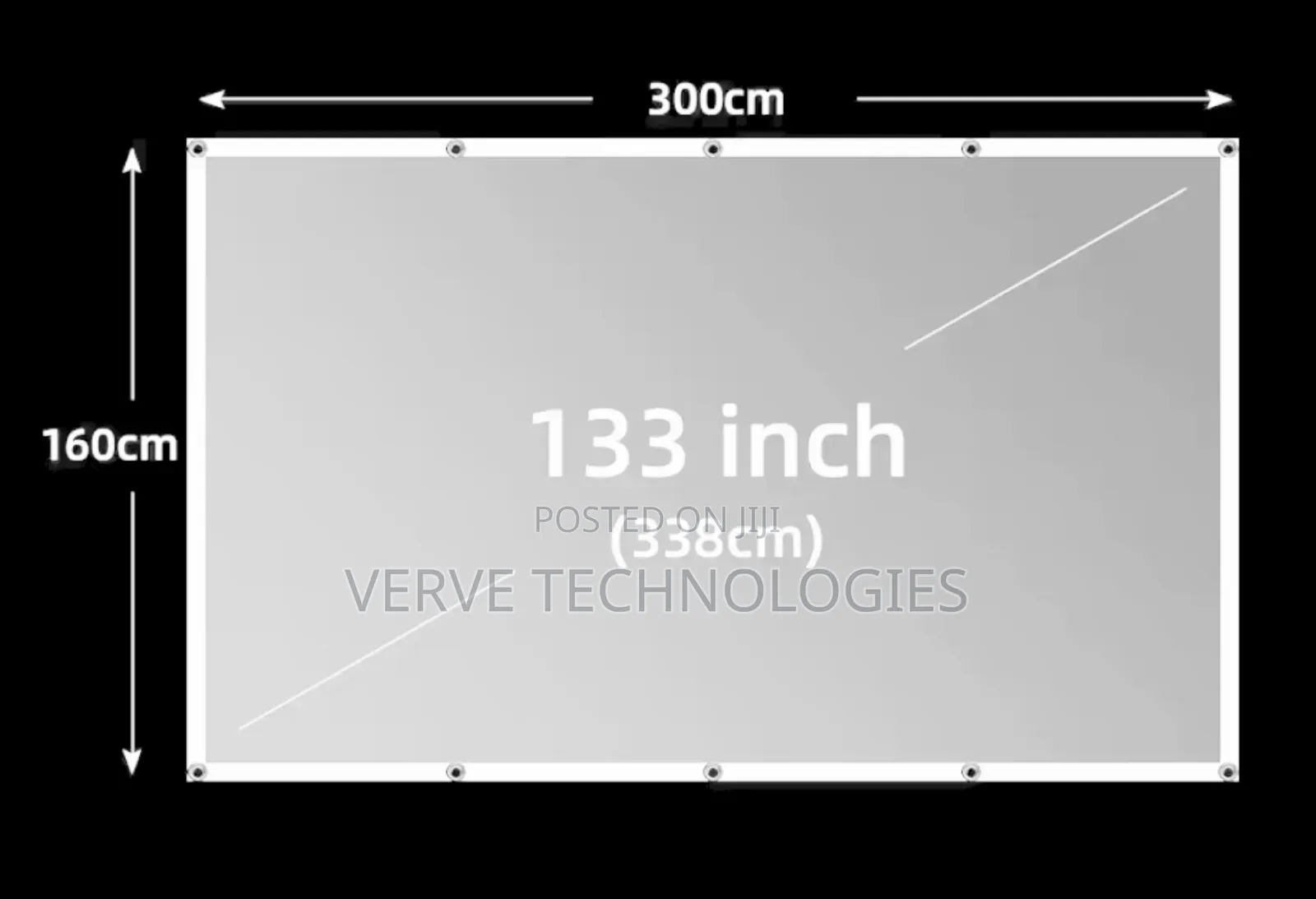 High Quality 133 Inch Metal Grey Projector Screen