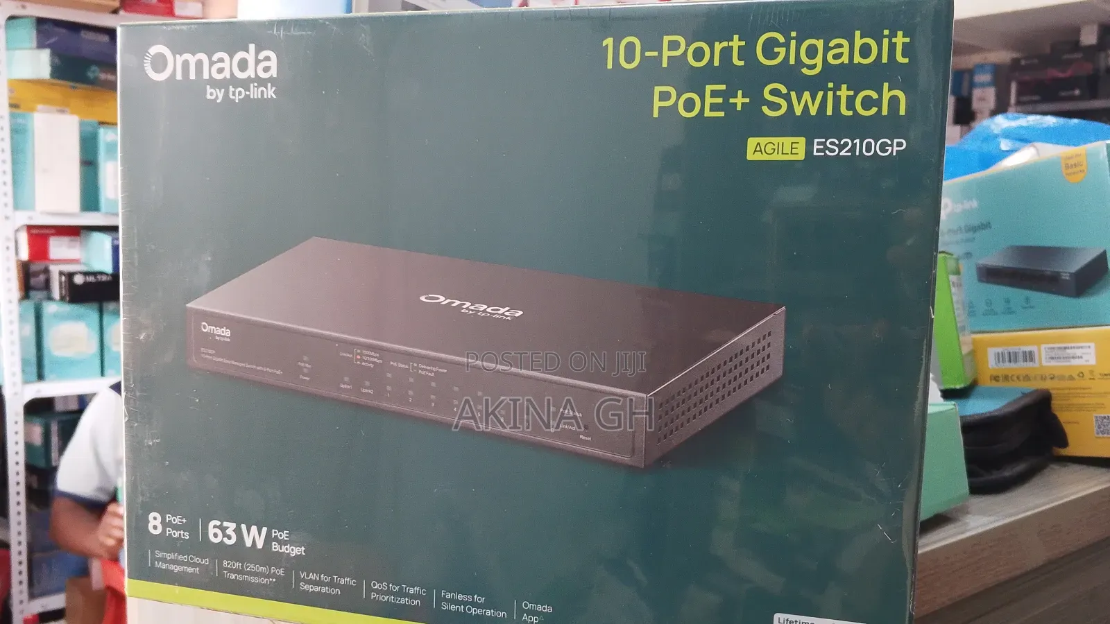 Omada Tp-Link 10 Port Gigabit Poe+ Switch (Agile Es210gp)