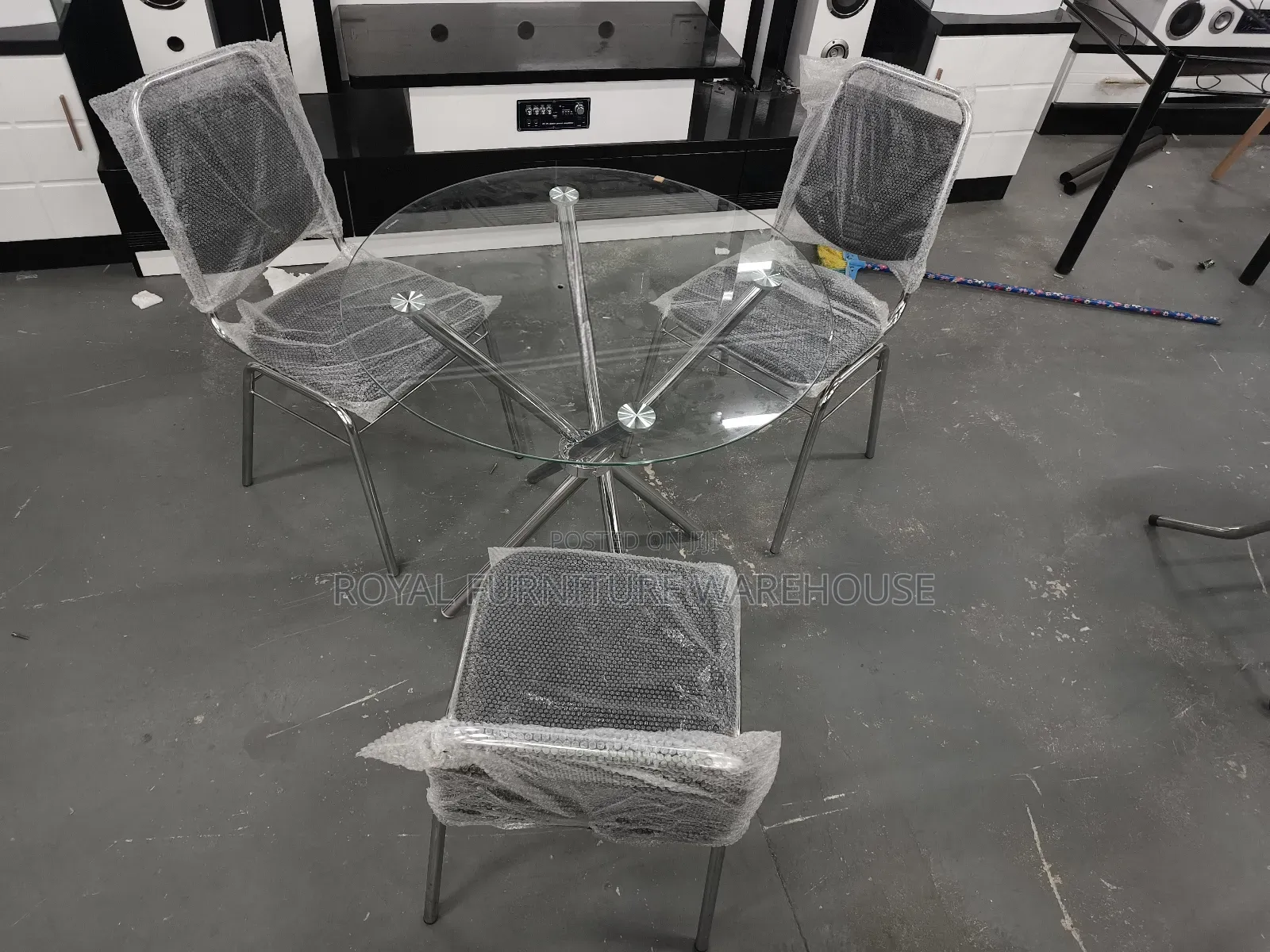 Modern Round Glass Dining Set