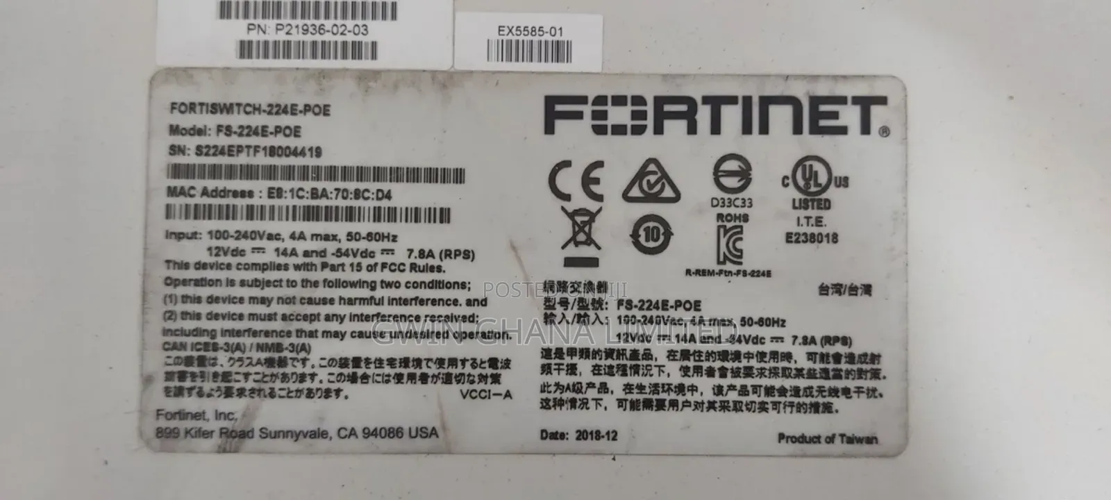 Fs-224e-Poe 24port Gigabit/12 Poe +4xge SFP Managed Layer 3.