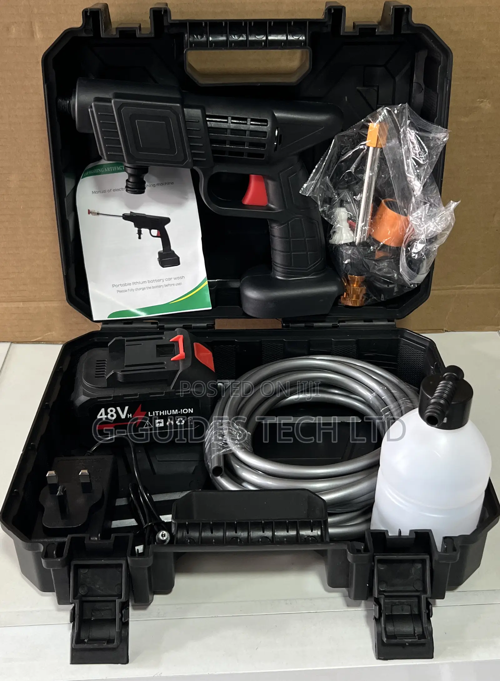 48v Portable Lithium Battery Car Washing Machine, Cordless Car Washer