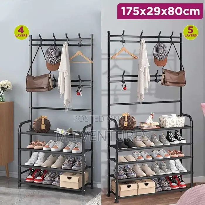 Multi-Purpose Clothes Shoe Organizer Rack