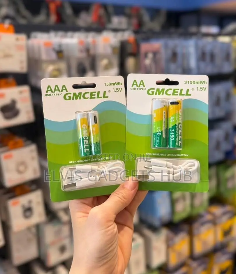 Gmcell Aaa Usb-c Rechargeable Batteries With A Charging Cable