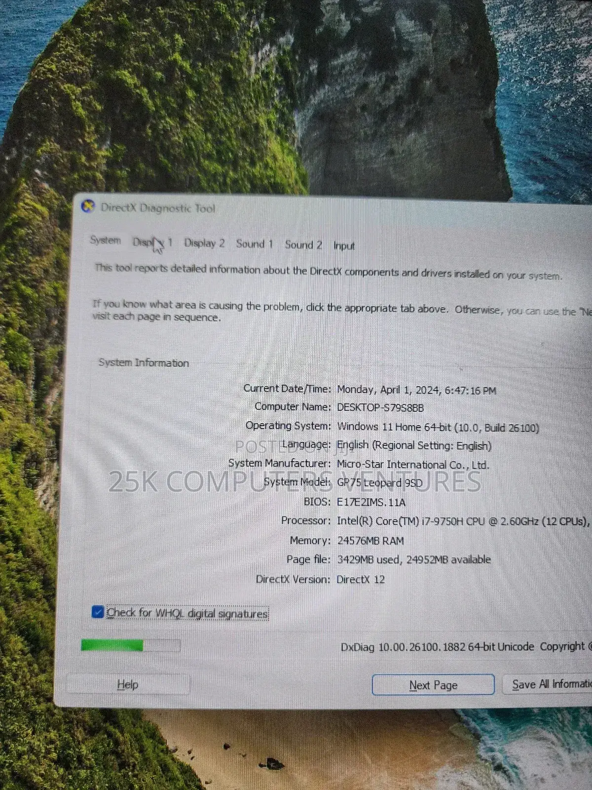 Laptop MSI GP75 Leopard 24GB Intel Core i7 SSD 1T