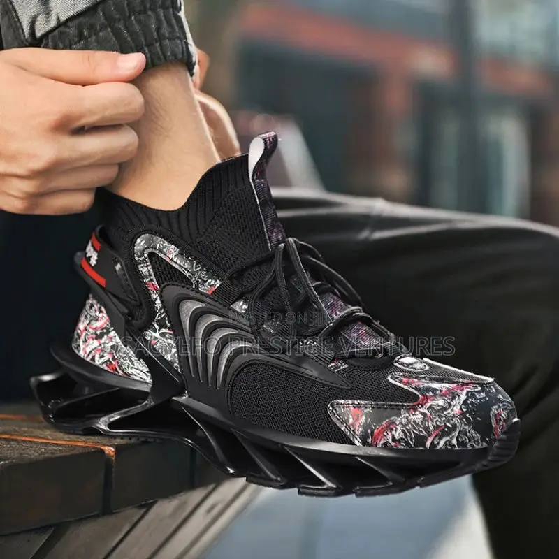 Black Blade Sole Sneakers