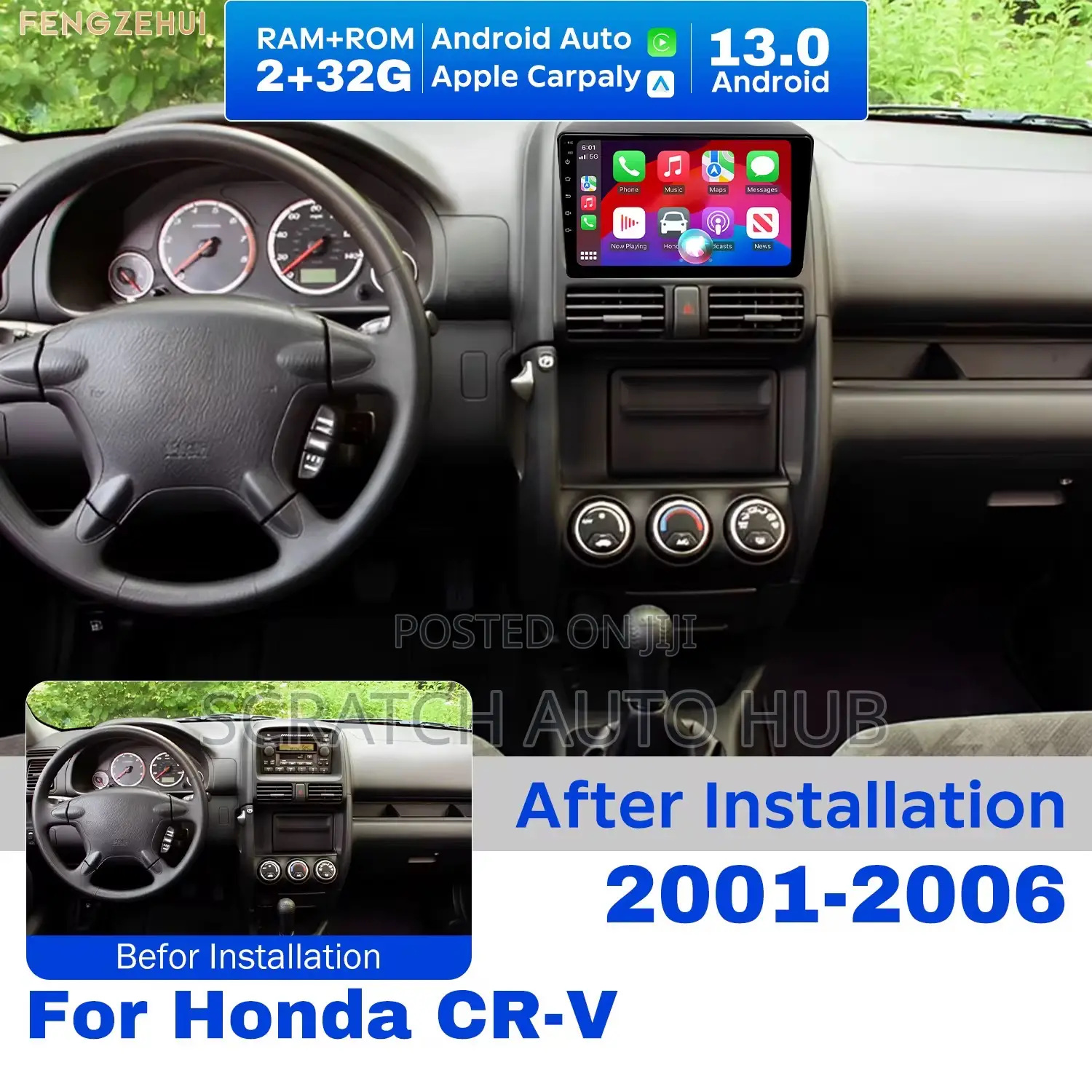 Honda CRV 2001/2006 Android Screen Available