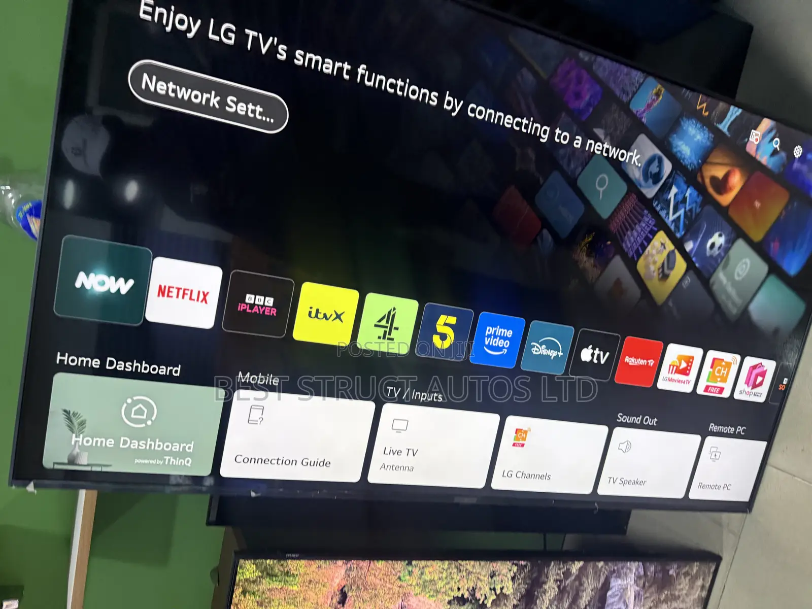 Almost New Lg 65 Webos Smart Satellite Tv