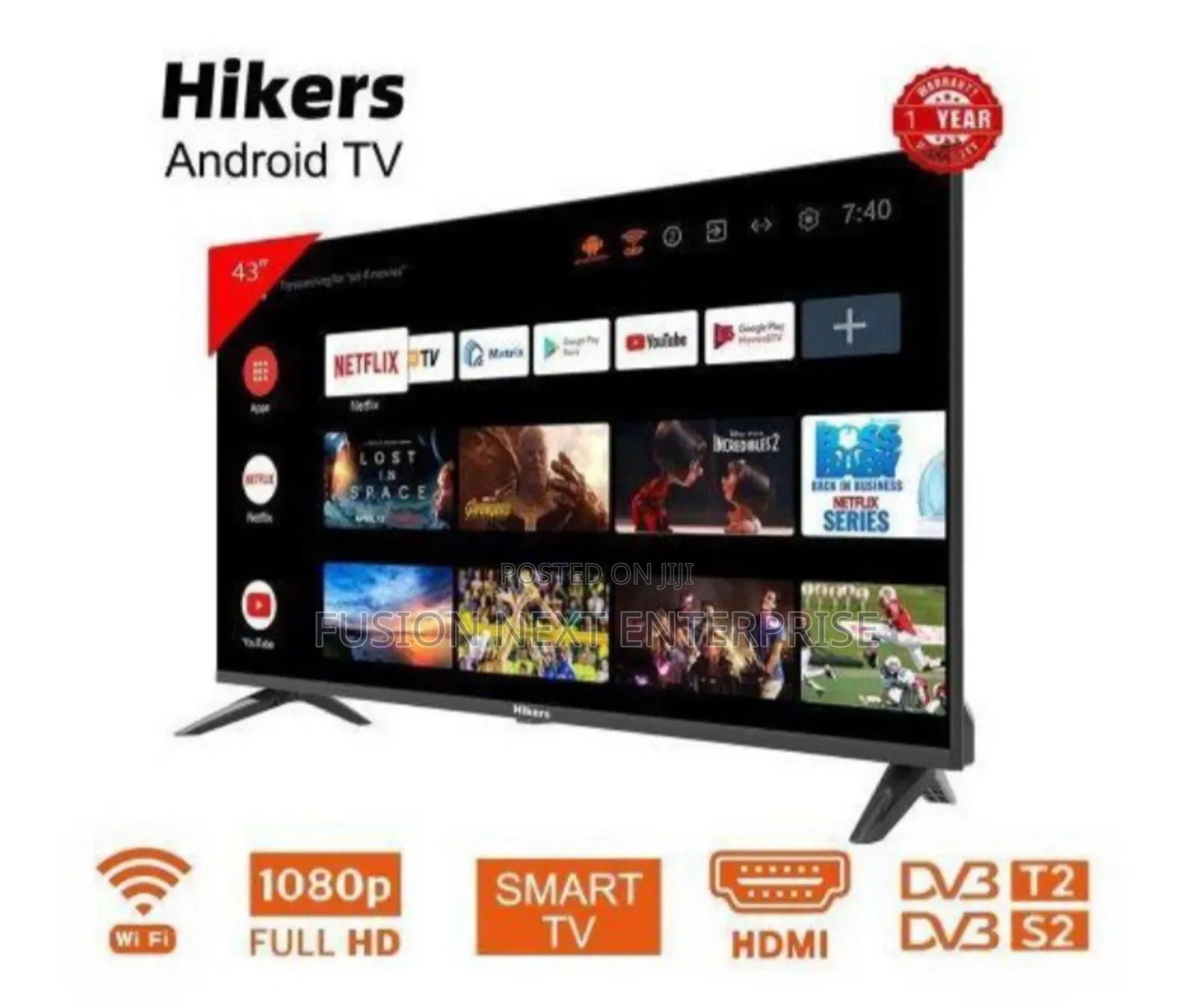 Hikers Android 43 Inches TVS