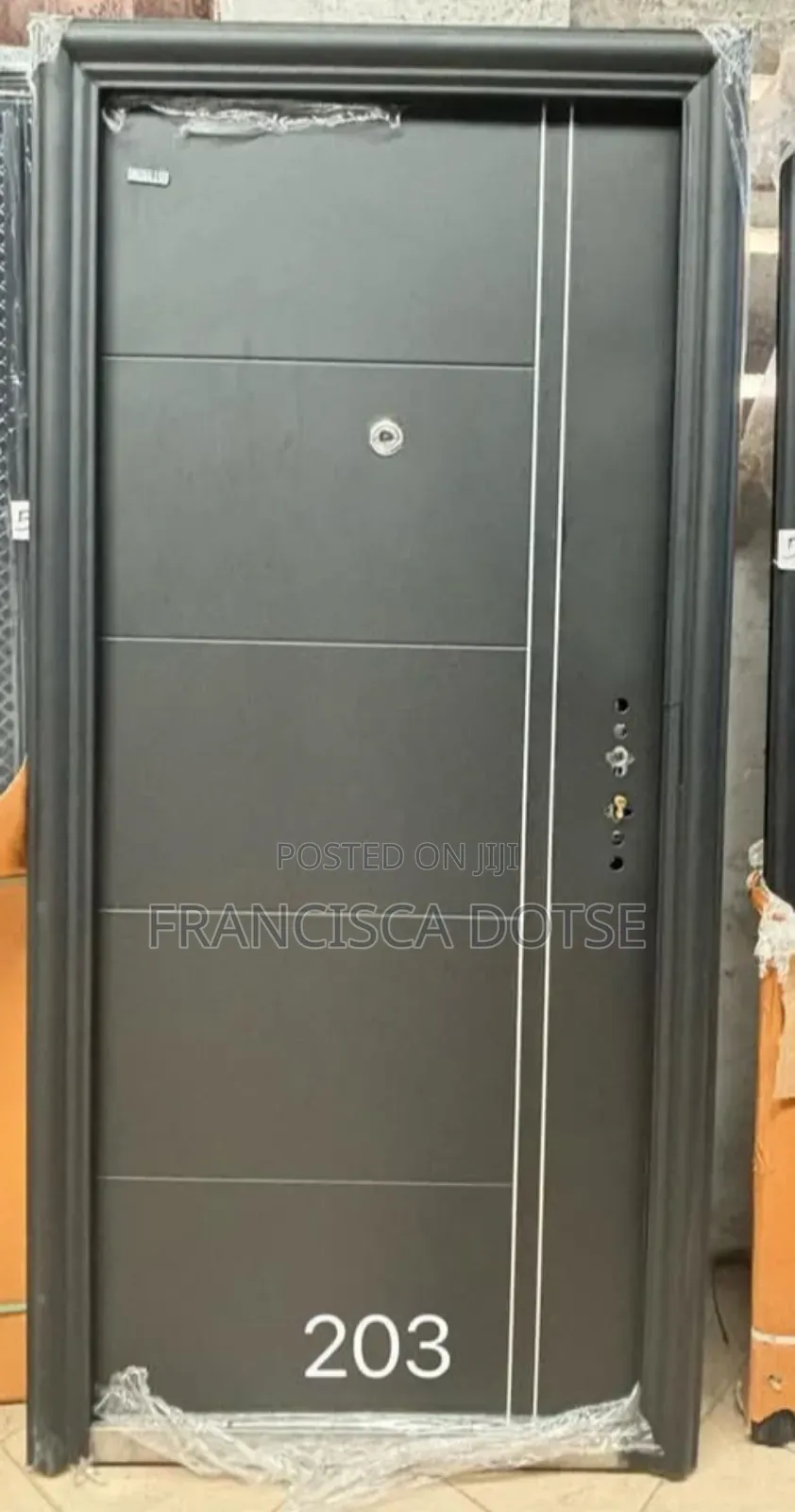 Black Steel Door Single and Accessories