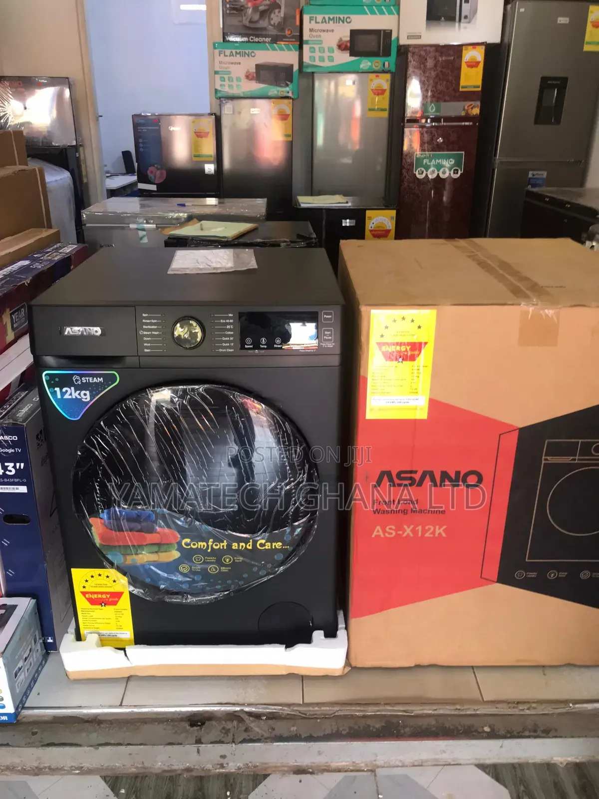 Asano 12kg Fully Automatic Front Load Washing Machine Wash and Dry