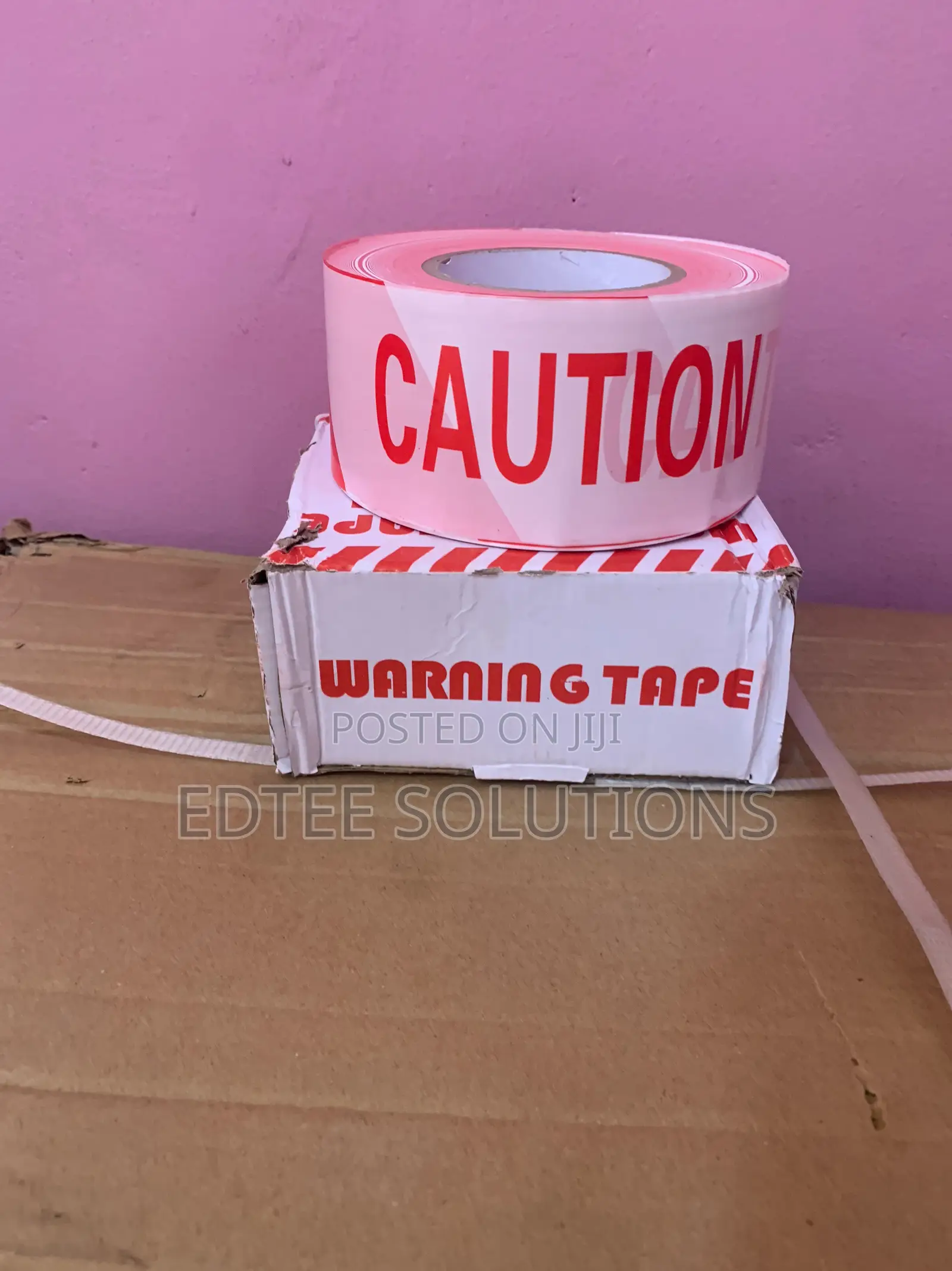 500m Warning Tape (Red & White Road Blocking Tape)