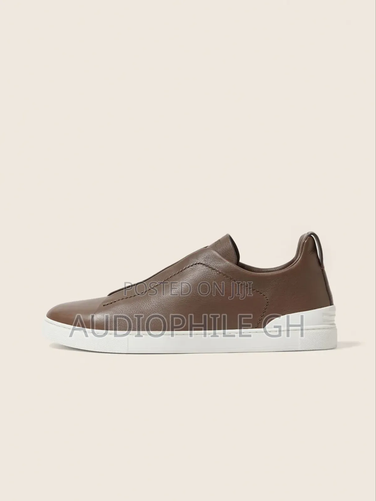 Zegna Reddish Brown Triple Stitchtm Secondskin Sneakers