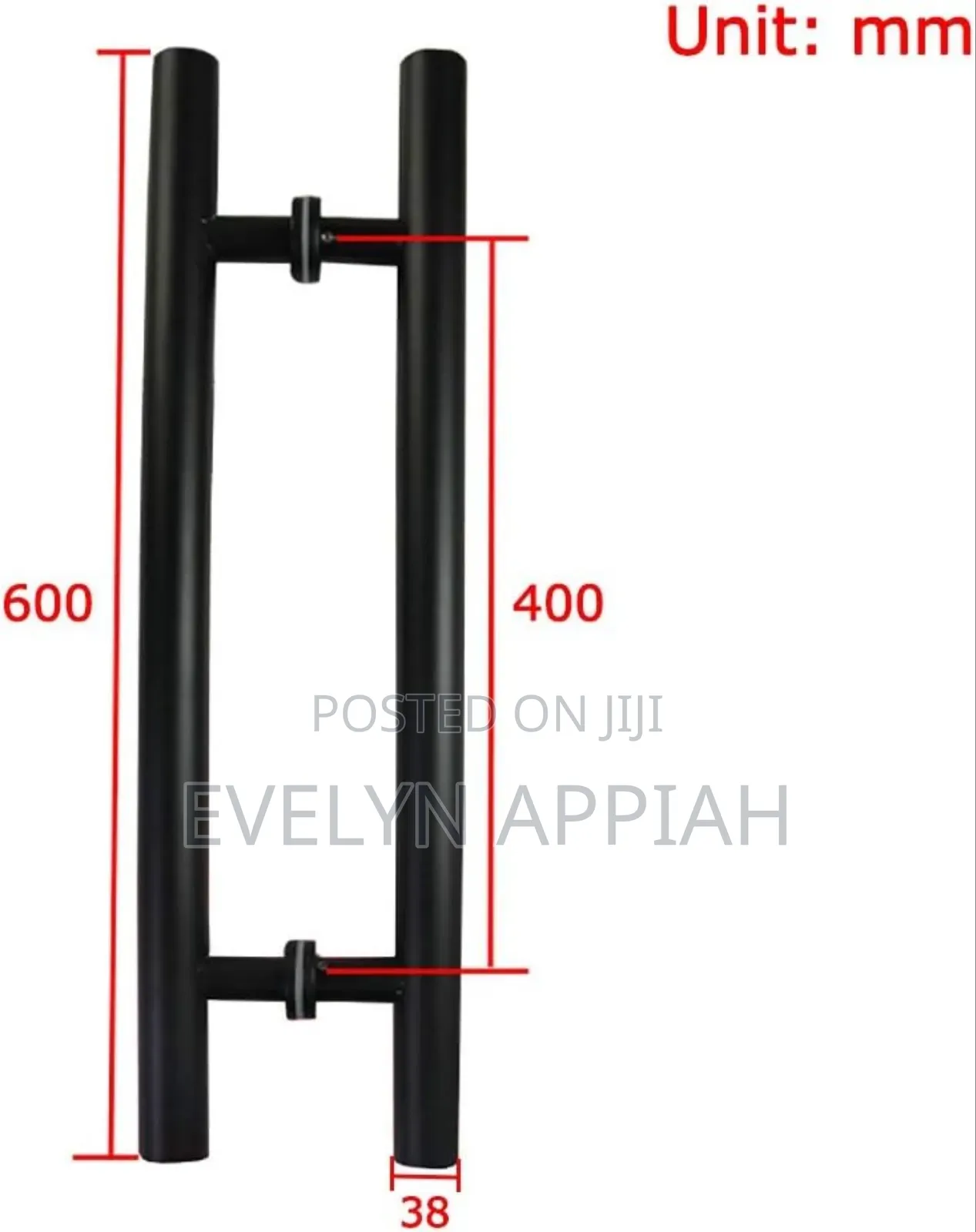 Round Black 2ft Pull Handle