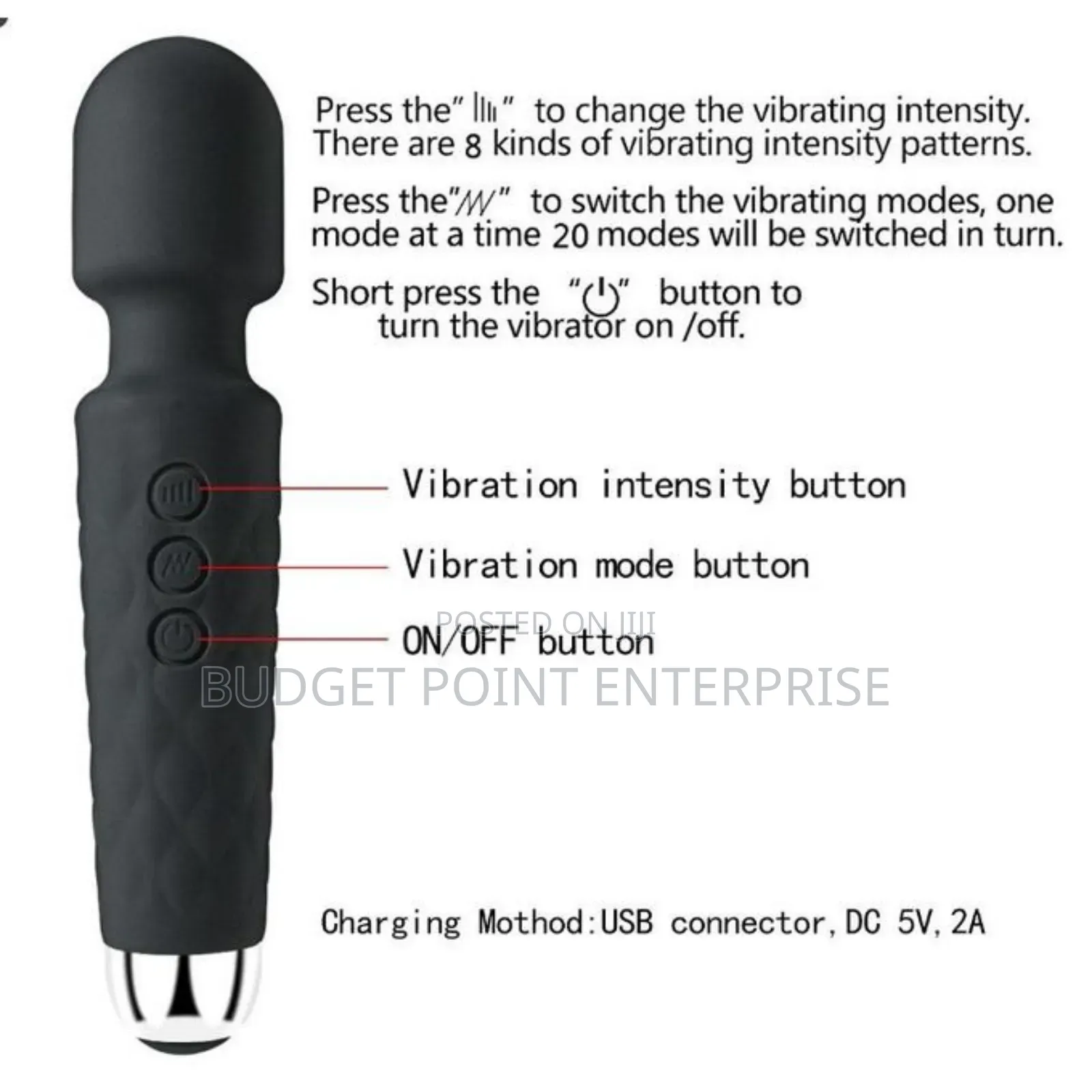 Wand Vibrator 20 Modes