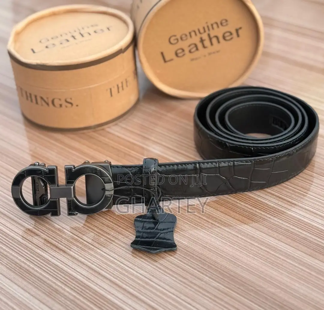 Men’S Designer Simple Buckle Quality Leather Belt