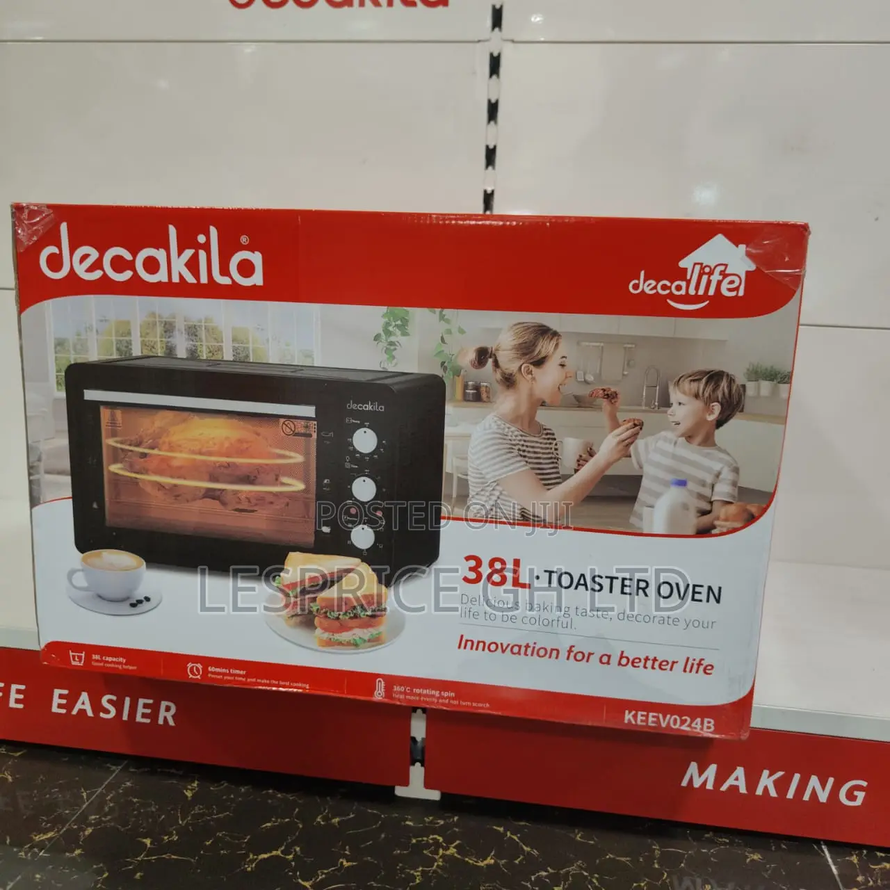 Make the Right Choice by Choosing Decakila's 38l Toaster Oven