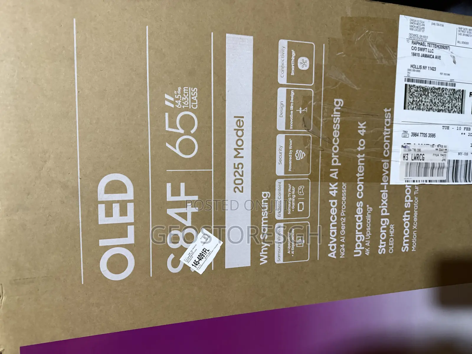 Samsung - 65" Class S84f Oled Uhd Vision Al Smart Tizen Tv (2025)