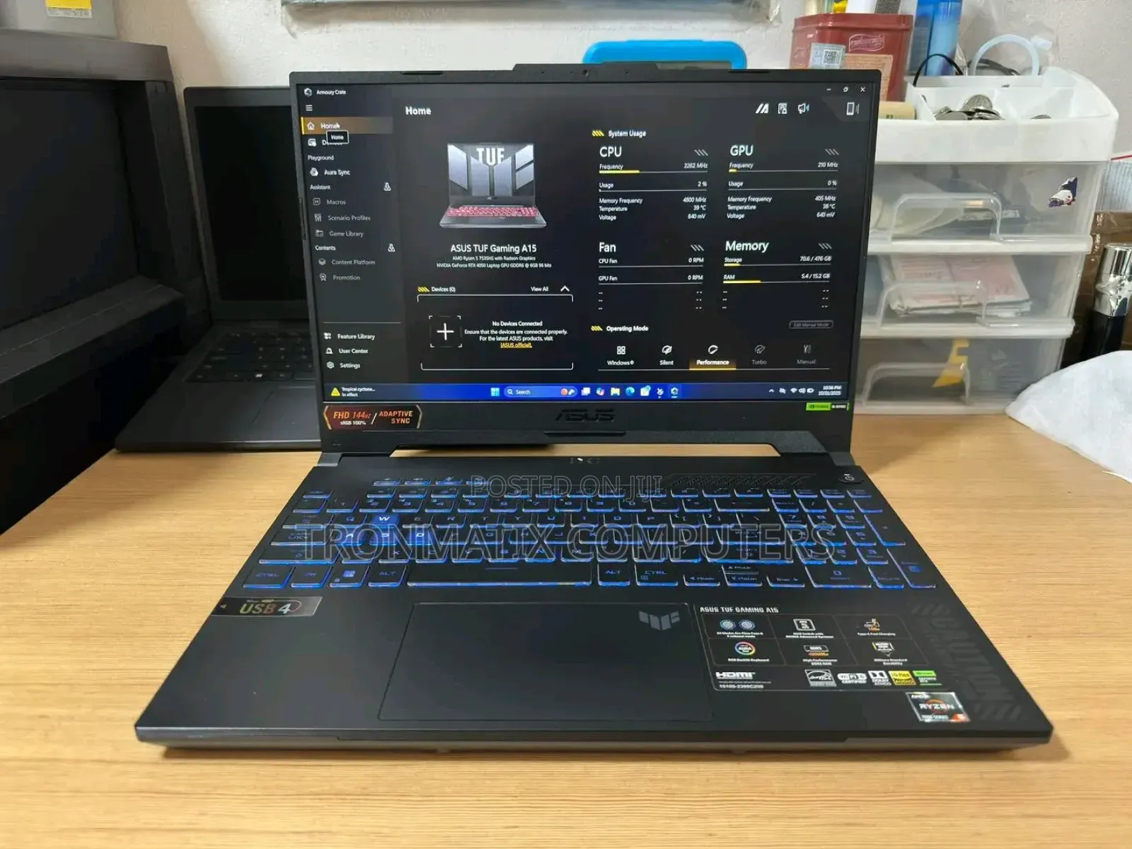 New Laptop Asus TUF Gaming A15 16GB AMD Ryzen 5 SSD 1T