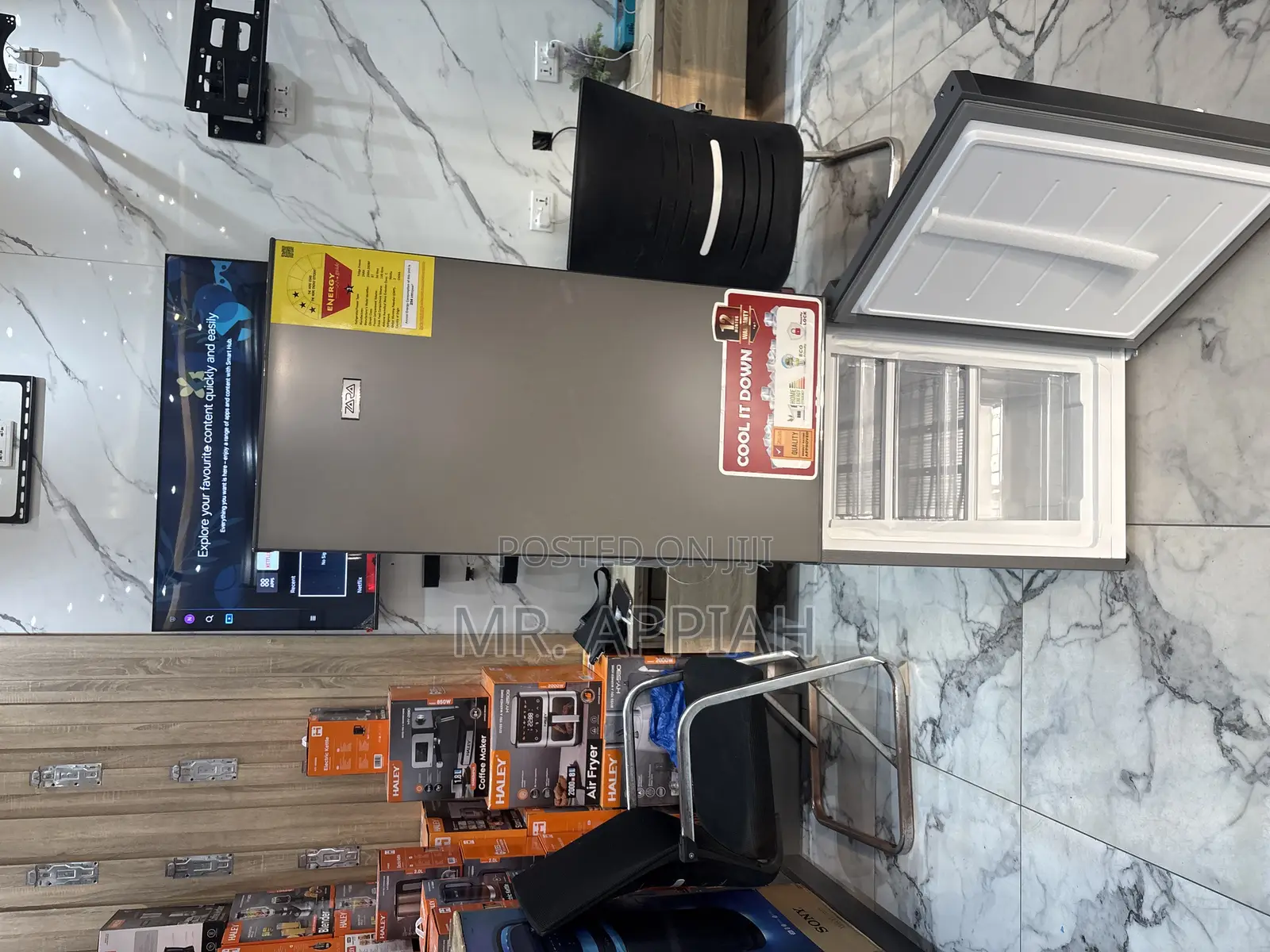 Choose Premium Zara 240bf 2 Door Electric Fridge(161liters)Gray