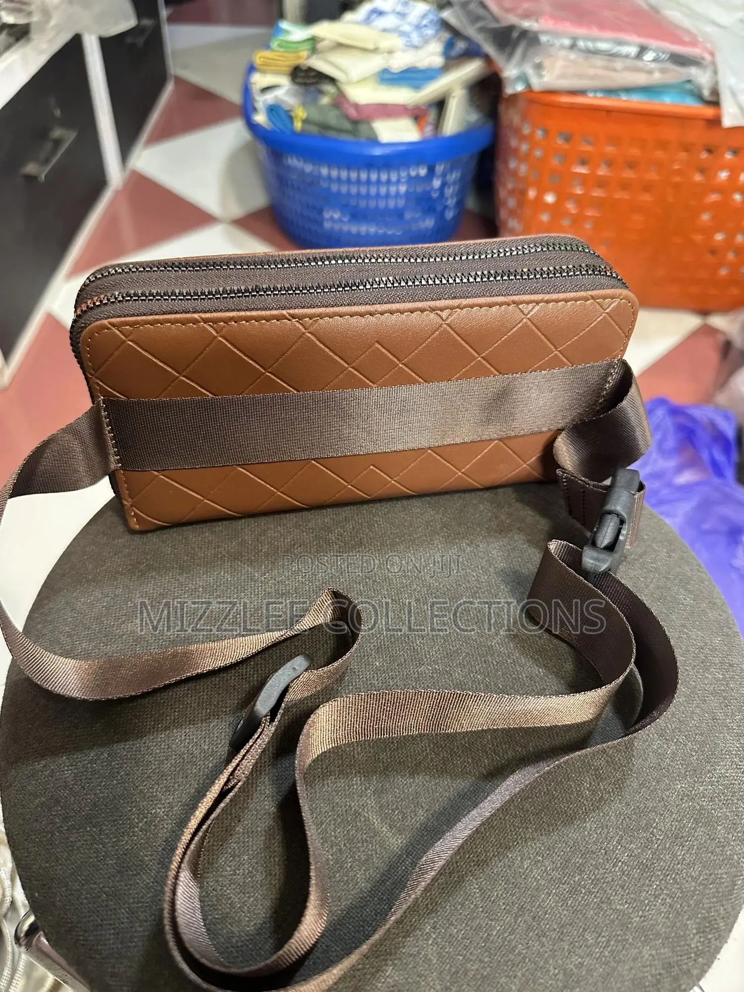 Classic Wallet/Waist Bag/Purse in Black and Brown for Unisex