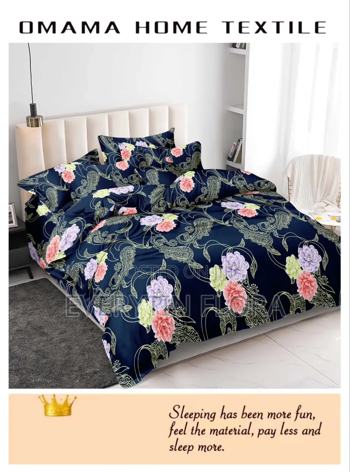 One Bedsheets With 3 Pillowcases