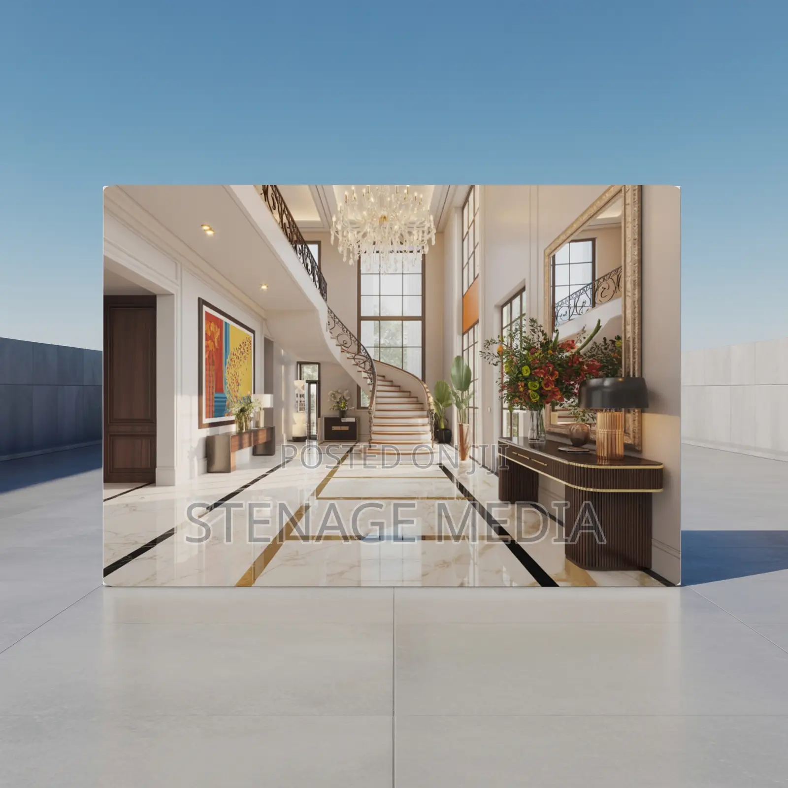 Luxury Foyer Entrance Grand Entry Canvas Frame Wall Art