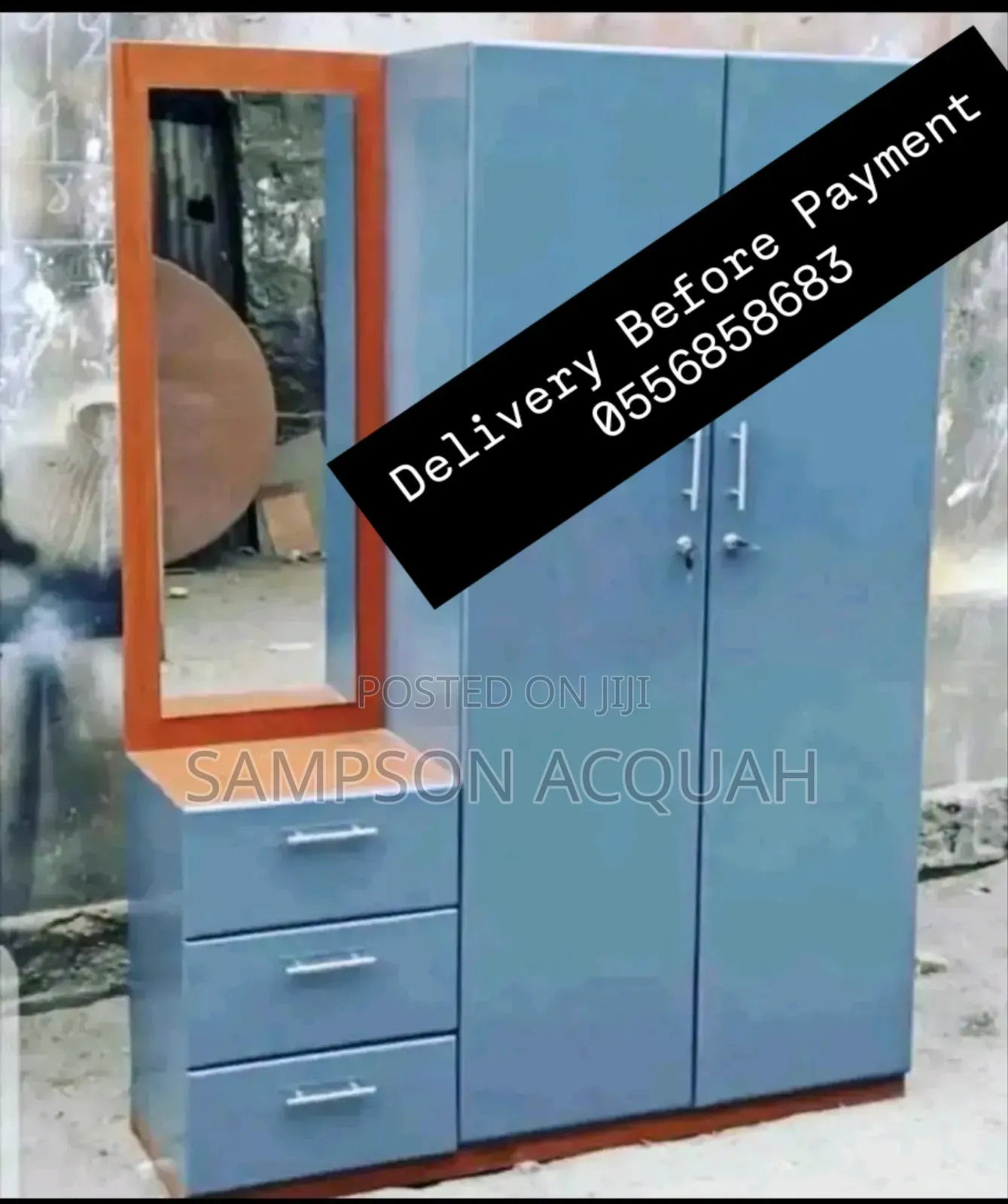 Simple 2 In 1 Wardrobe With Drawers