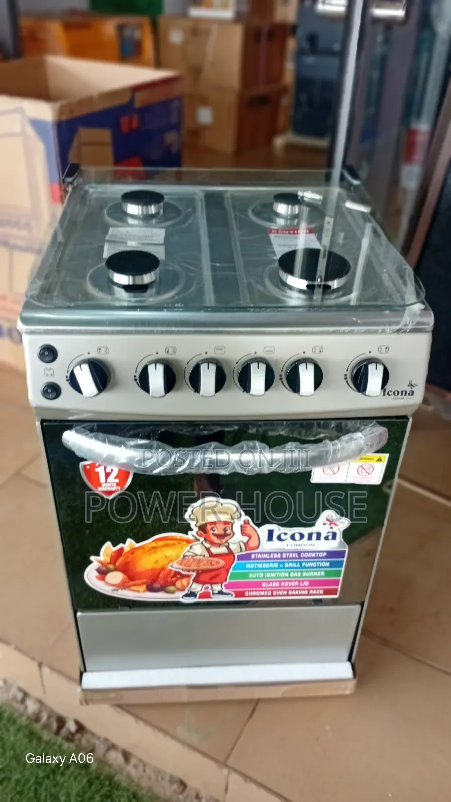 Icona 4 Burner Gas Cooker – Easy Cooking, Strong Flame