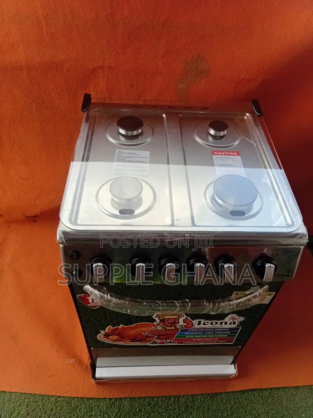 Durable Icona Electric 4gas Cooker With Oven and Grill