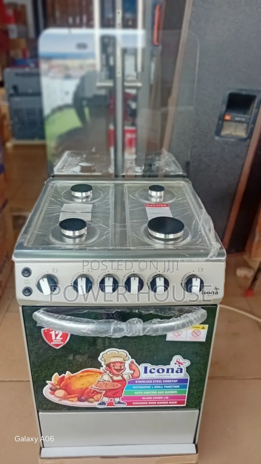 Icona Four-Burner Gas Stove – Perfect for Home Cooking