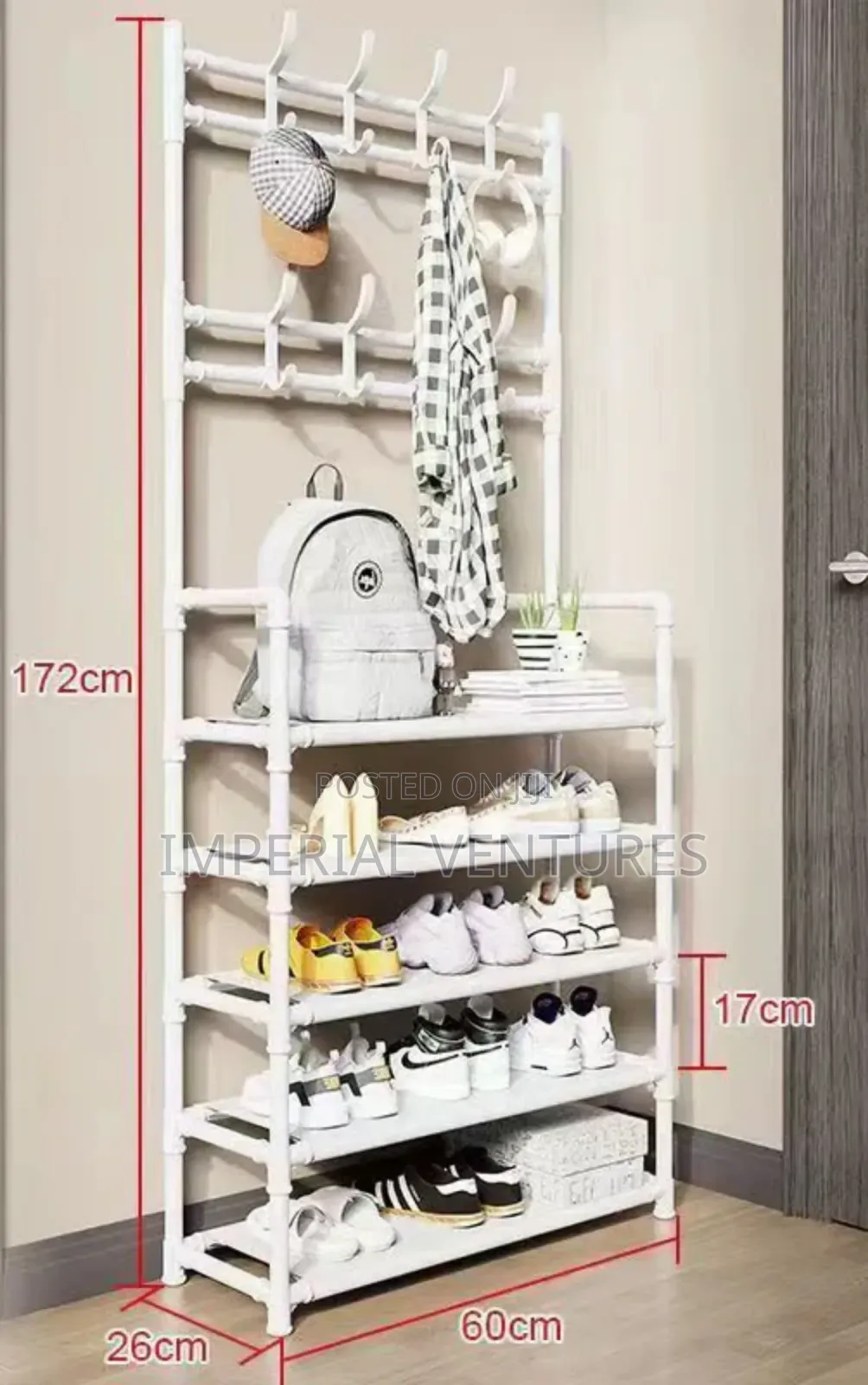 Quality 5 Tier Shoe and Bag Rack