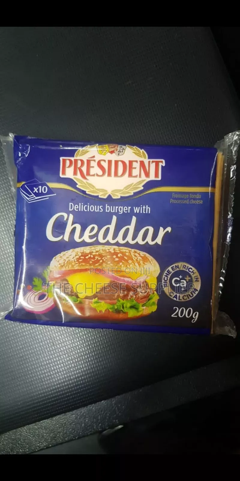 President Cheddar Burger Cheese