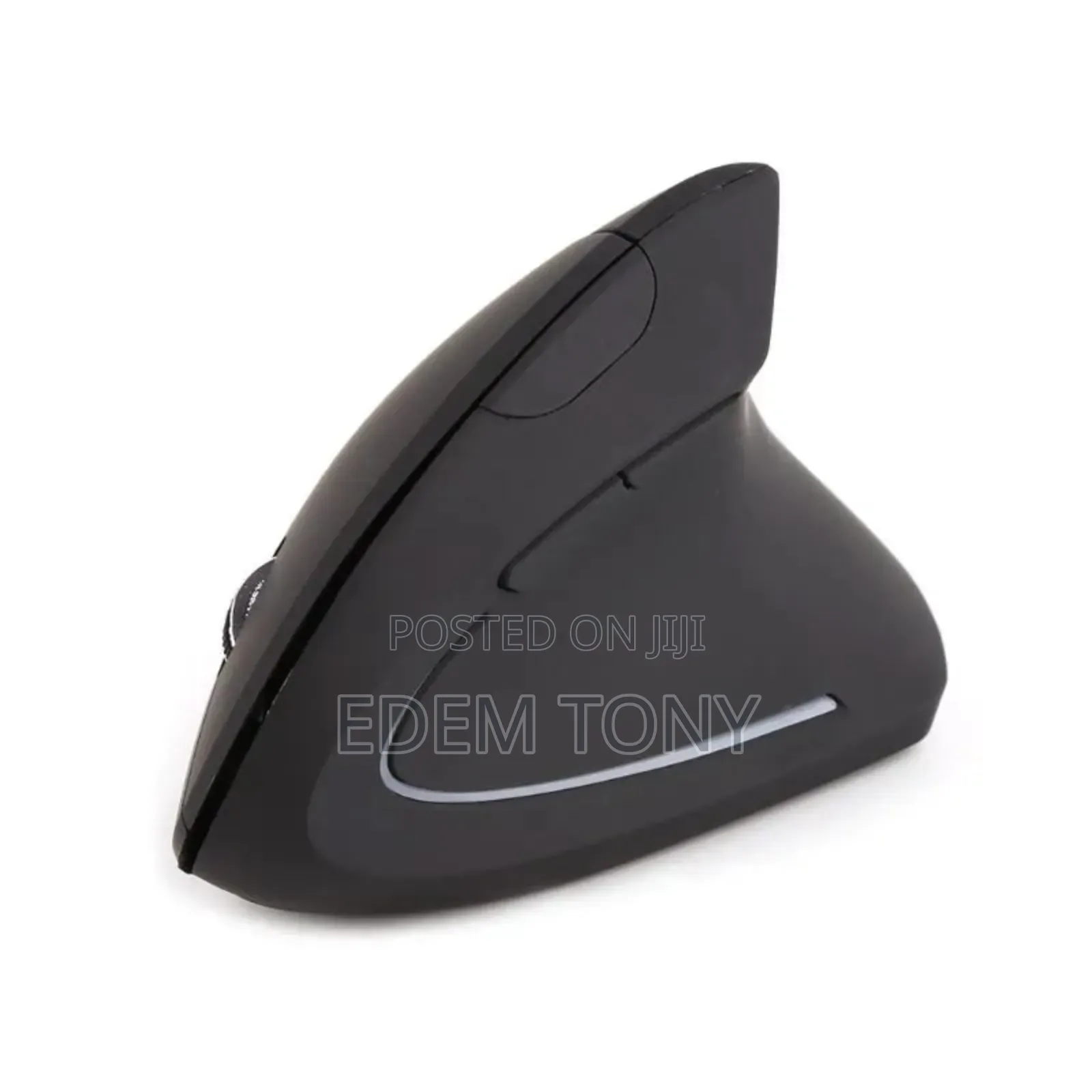 Black Vertical Ergonomic Wireless Mouse