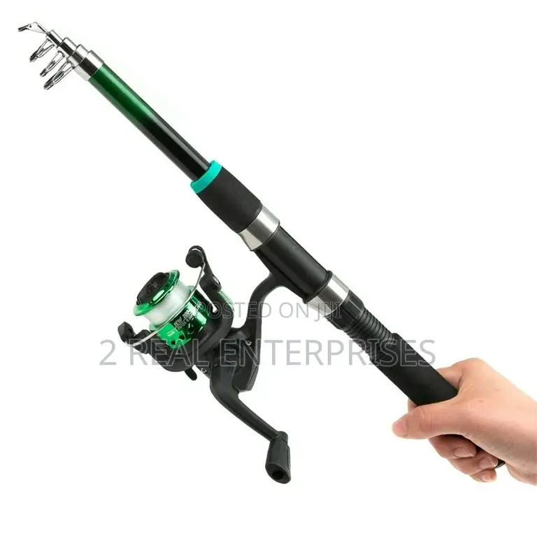 Genuine Fishing Rod With Spinning Reel / Fishing Line Telescopic 6ft