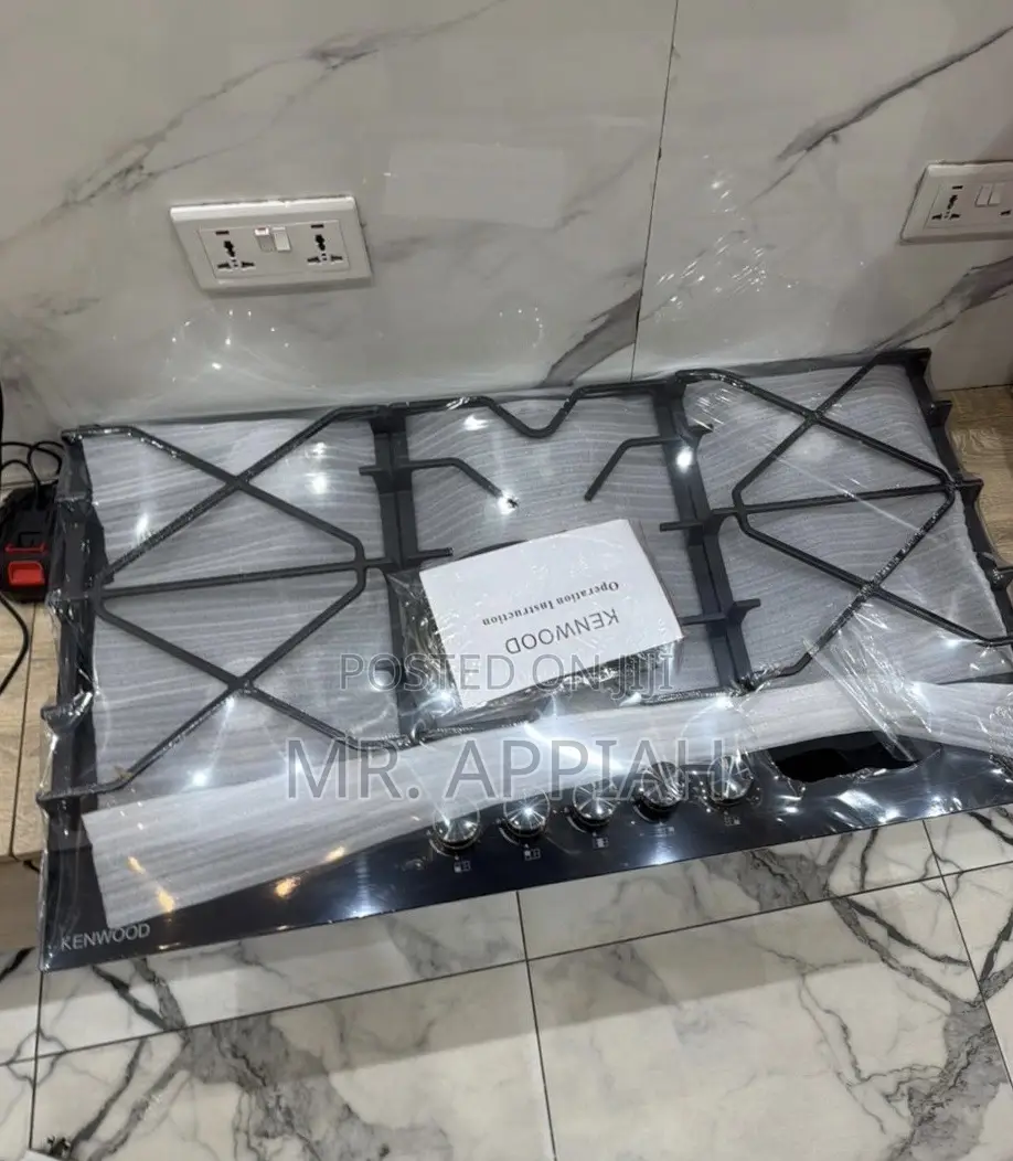 Elegant Black Kenwood 90cm Built in Tempered Glass Hob(5 Gas)