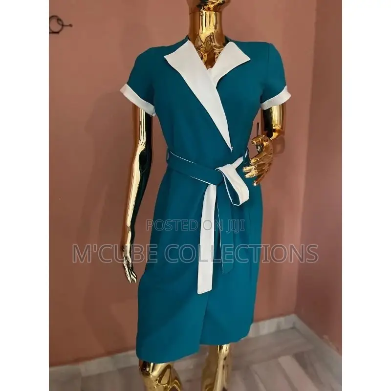 Teal Chic Wrap Dress