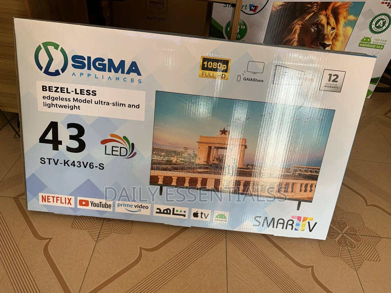 Brand New Sigma 43 and 32 Inch Full Hd Smart Television