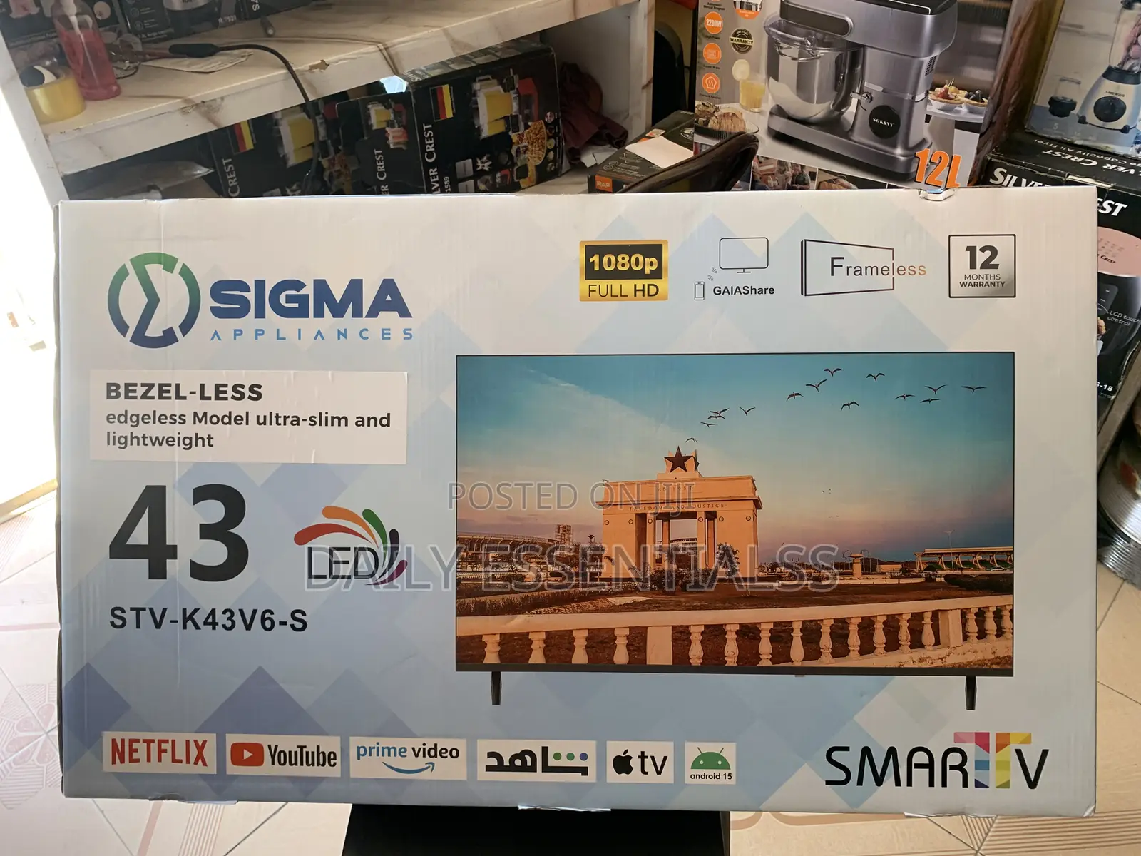 Sigma 32 and 43 Inches Android Smart Tv Frameless Design