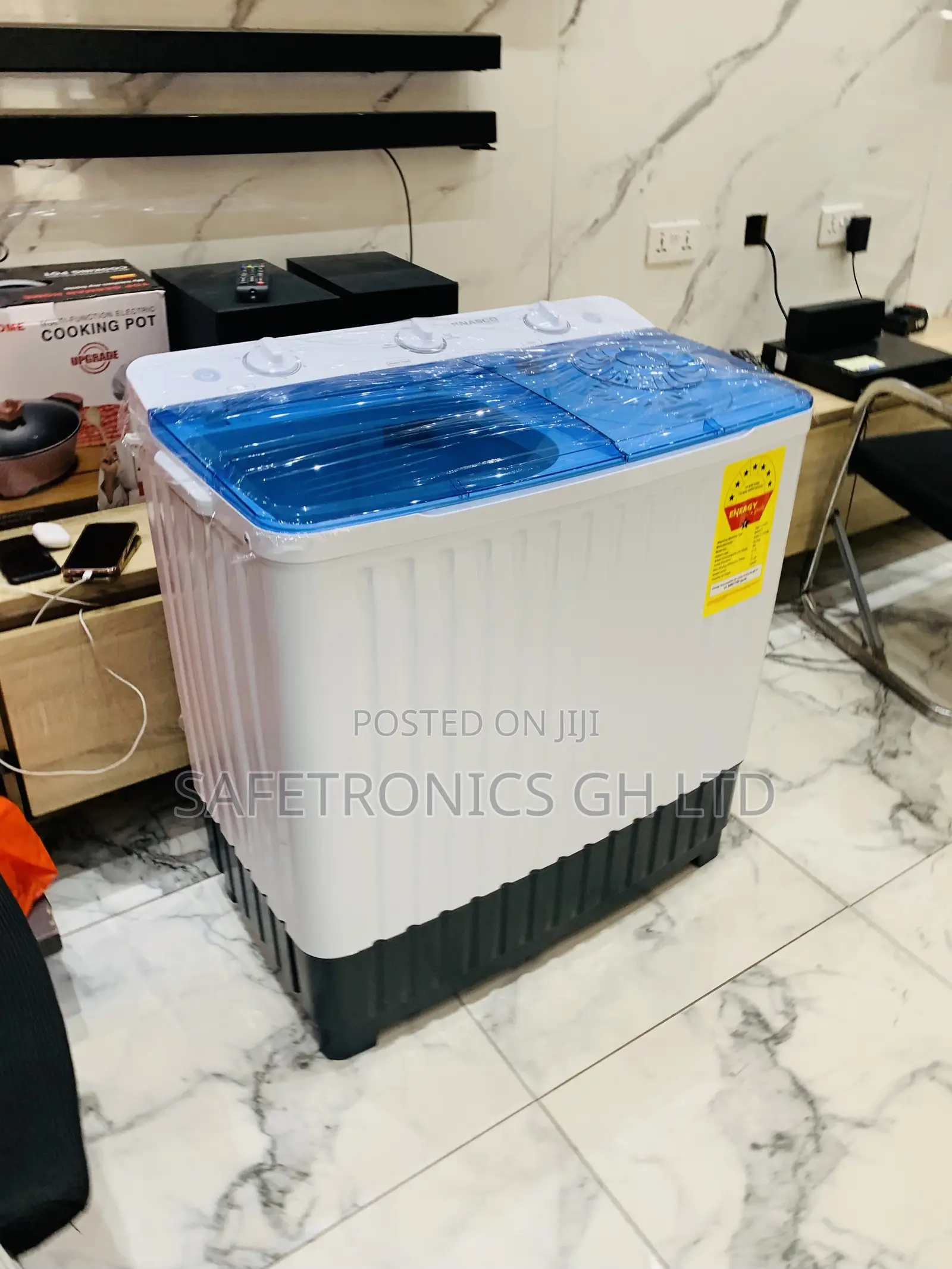 Grab Sleek Spin Semiautomatic Nasco 10kg Topload White Washingmachine