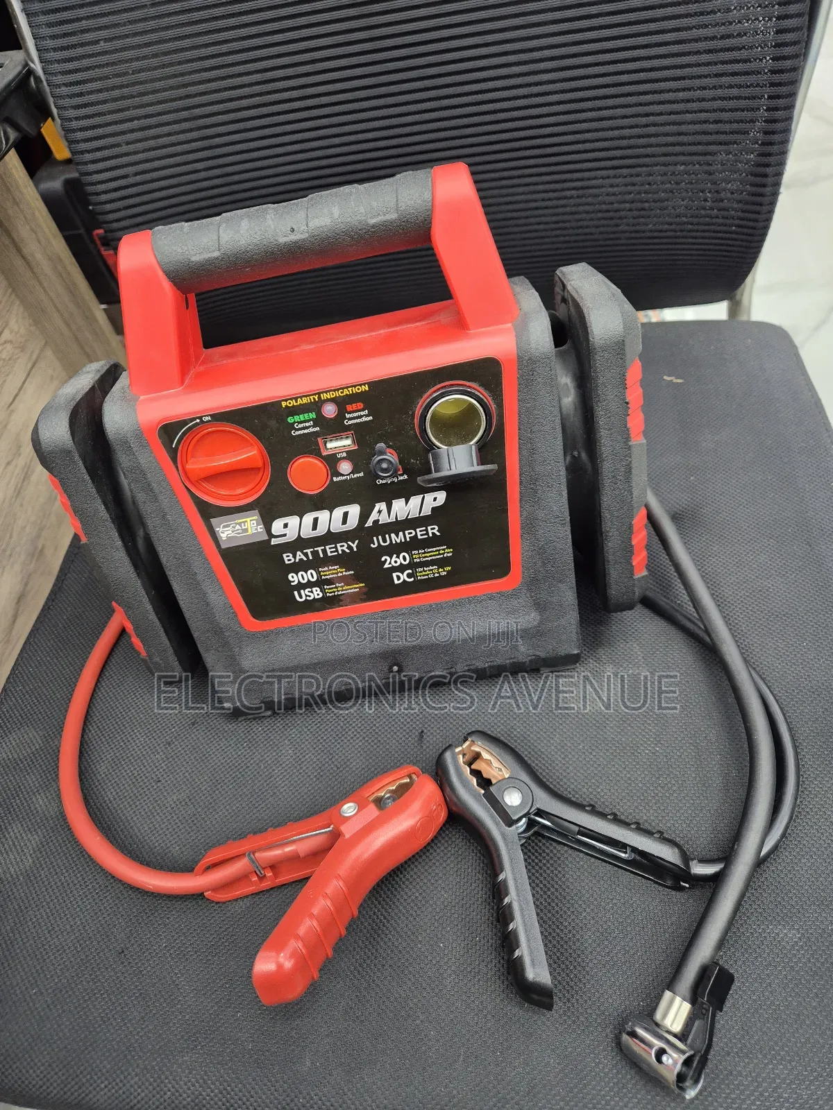 Battery Jumpstarter With Tire Compressor Together