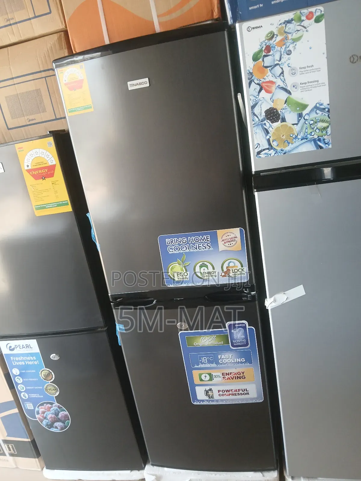 Dark Gray 142l Double Door Bottom Freezer Fridge Nasd2-20