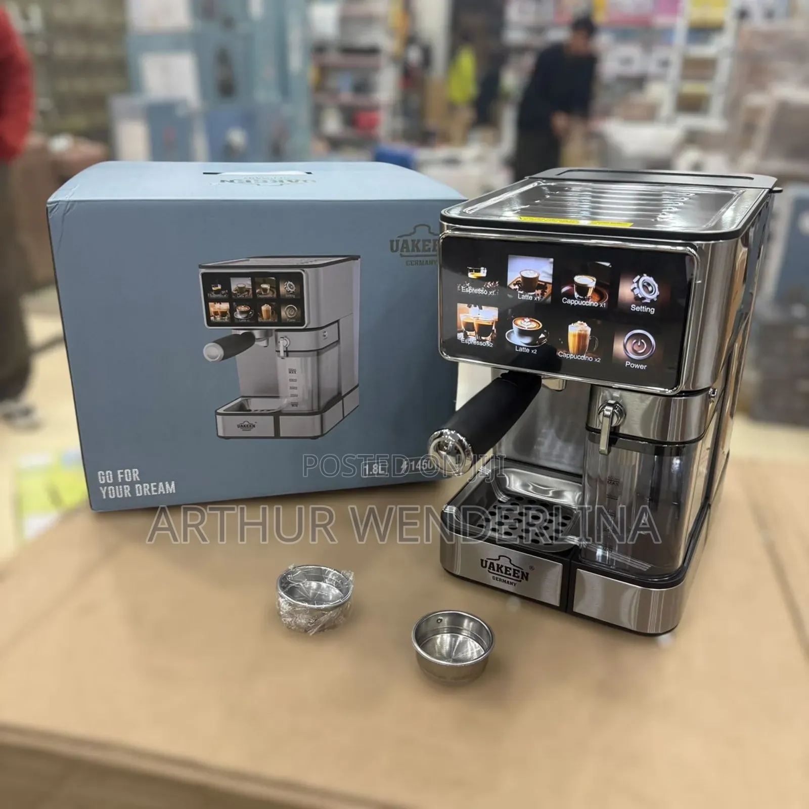 Uakeen Coffee Maker 20 Bar Pressure, Quality Coffee Maker 1.8liters