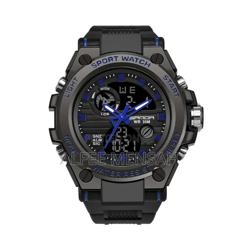 Sanda Military Style Digital Waterproof Watch